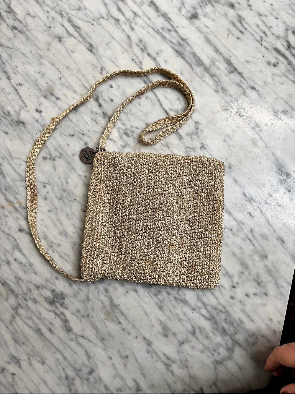 The Sak Vintage Woven Crossbody Bag in Beige